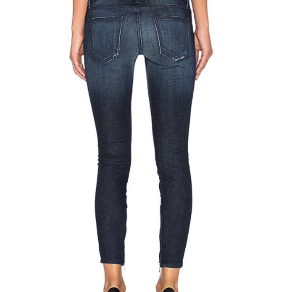 ~Current Elliott "The Silverlake Zip" Skinny Jeans Size 29 Sargent Destroy~ - Picture 4 of 14